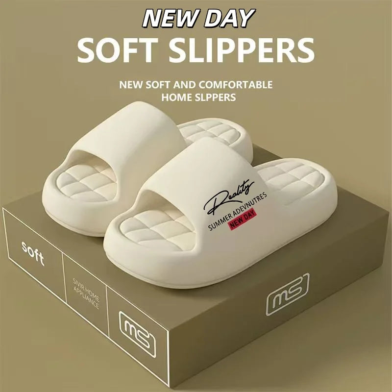 High Elastic Air-sensitive Thick-soled Slippers for Summer Wear, Soft-soled Non-slip Sandals Are Unisex for Home Bathing