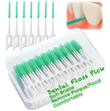 Vaclav 150Pcs Original Dental Floss Pick Soft Silicone Bristle Interdental Brush Dental Pick Brace Brush Disposable Teeth Clean