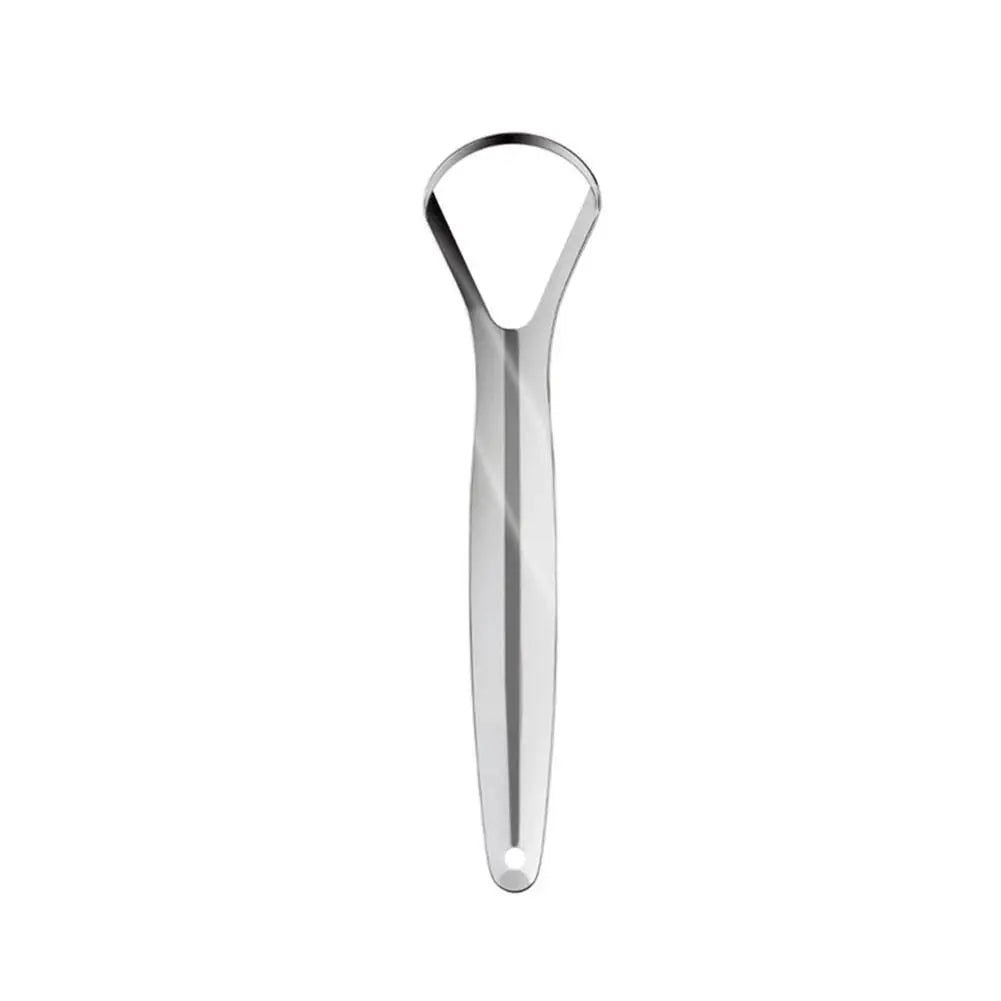 1Pcs Portable Single Layer Tongue Scraper Reusable Stainless Steel Oral Mouth Brush Tongue Scraper Fresh Breath Maker