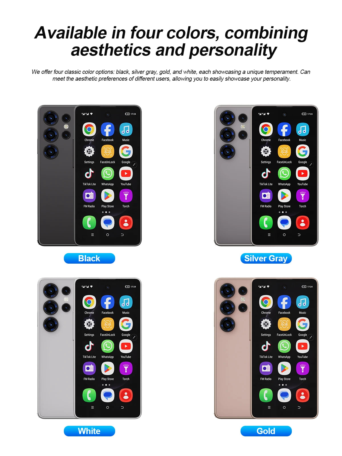 SERVO Mini Smartphone Android 8.1 Built in Stylus 4" Display 16GB ROM Face Unlock GPS WIFI Play Store 3G WCDMA Tiny Mobile Phone