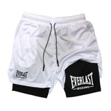 Men's Compression Gym Short Sports Pants Double Layered Quick Drying Running Muscle Fitness Athletic Multi-functional Activewear
