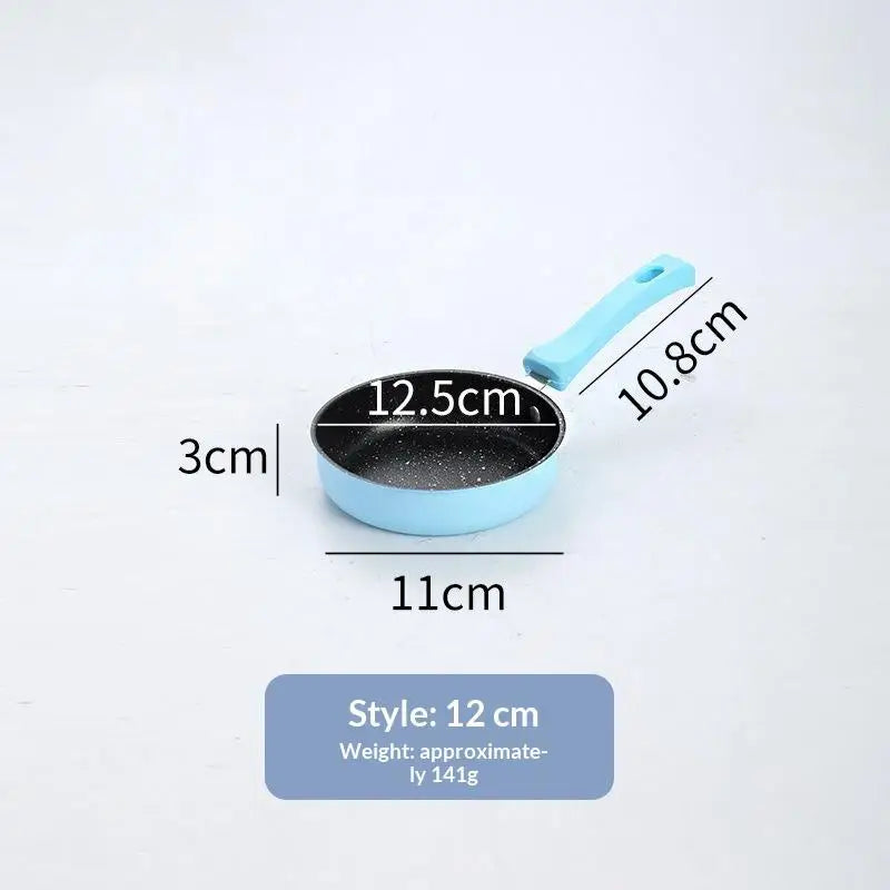 Portable Omelette Pan Mini Nonstick Cast Iron Skillet With Handle For Induction & Gas Cooktops Children Breakfast Pot【Homeclub】