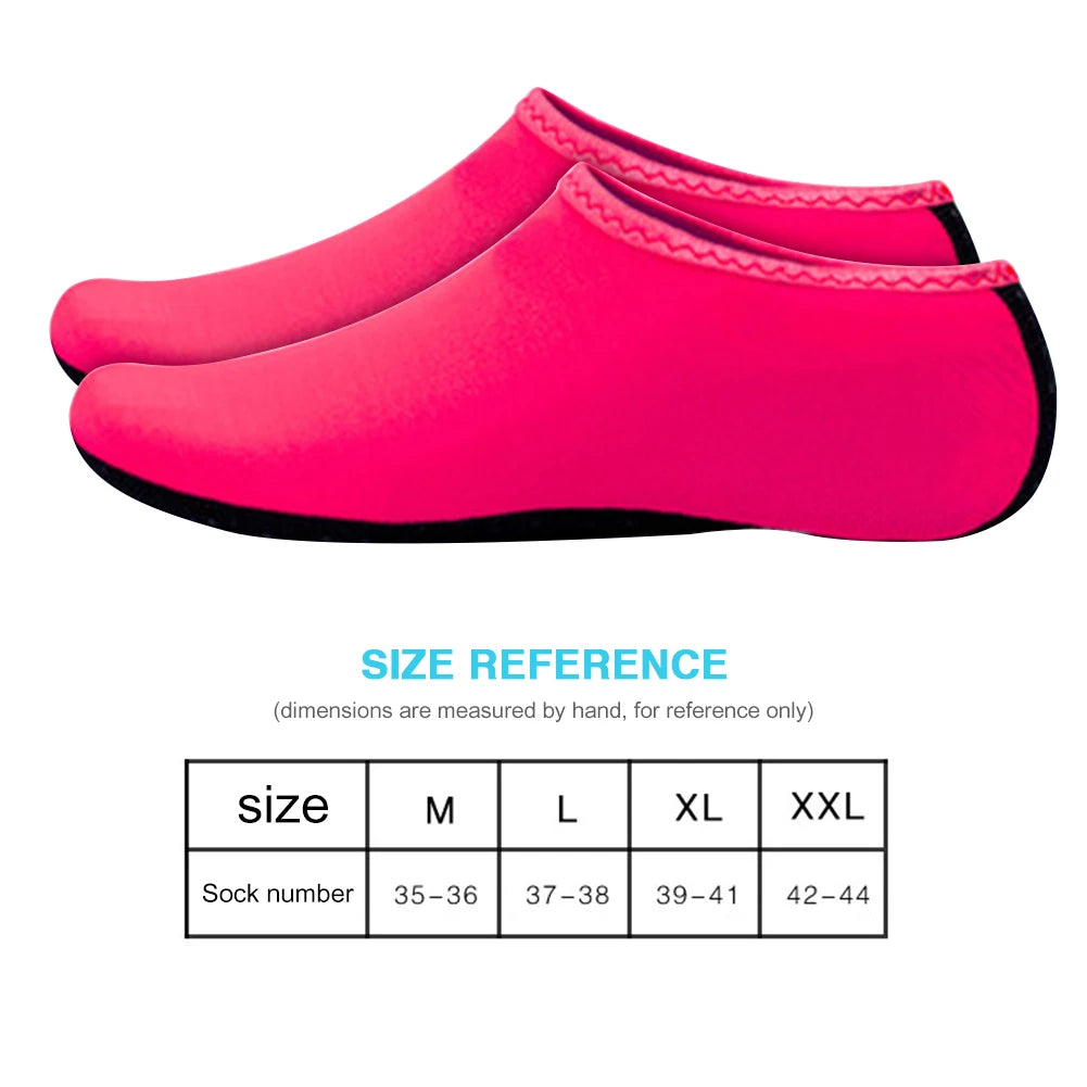 Aqua Diving Sockses Swimming Diving Socks Slipper Non-Slip Water Shoes Summer Beach Sandal Flat Shoe For Water Sports Women Men