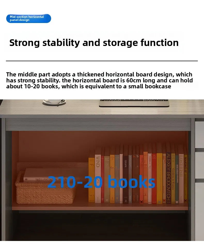 Precise Desk Home Modern Simple Bookshelf Integrated Student Bedroom Learning to Write With Drawing Desk Office Computer Desk