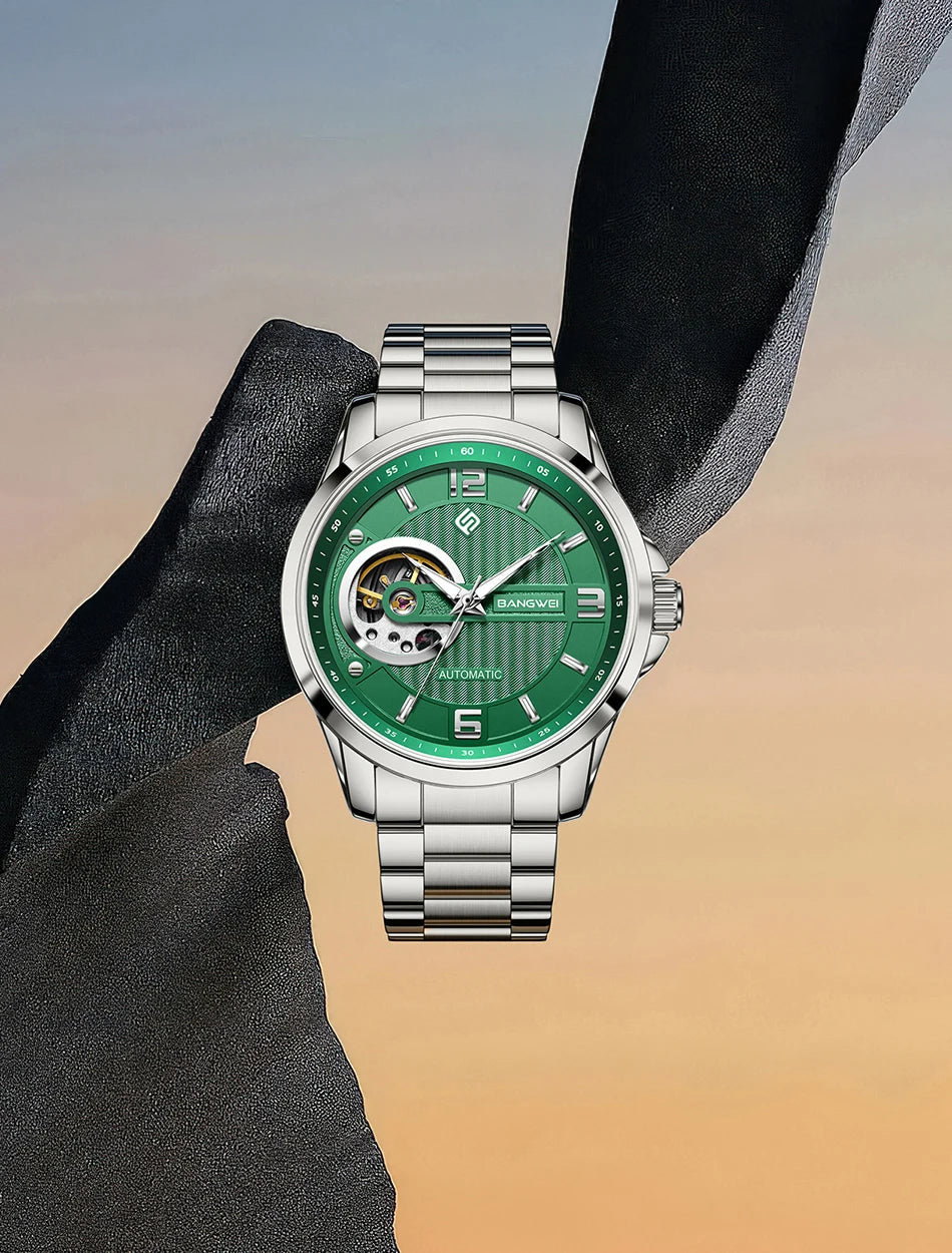 LIGE Fashion Luxury Mechanical Wristwatches Business Automatic Movement Hollow Waterproof Classic Casual Man Watch Reloj Hombre