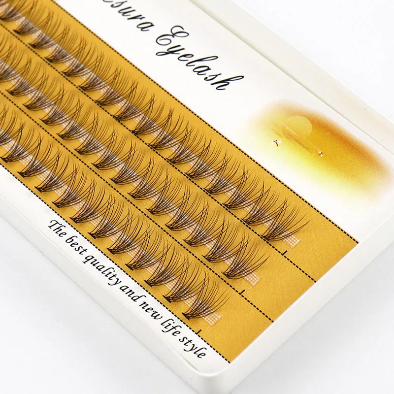 60 bundles/box individual lashes, 10D 0.07/0.1thick clusters eyelash extension, natural false eyelashes, makeup lashes wholesale