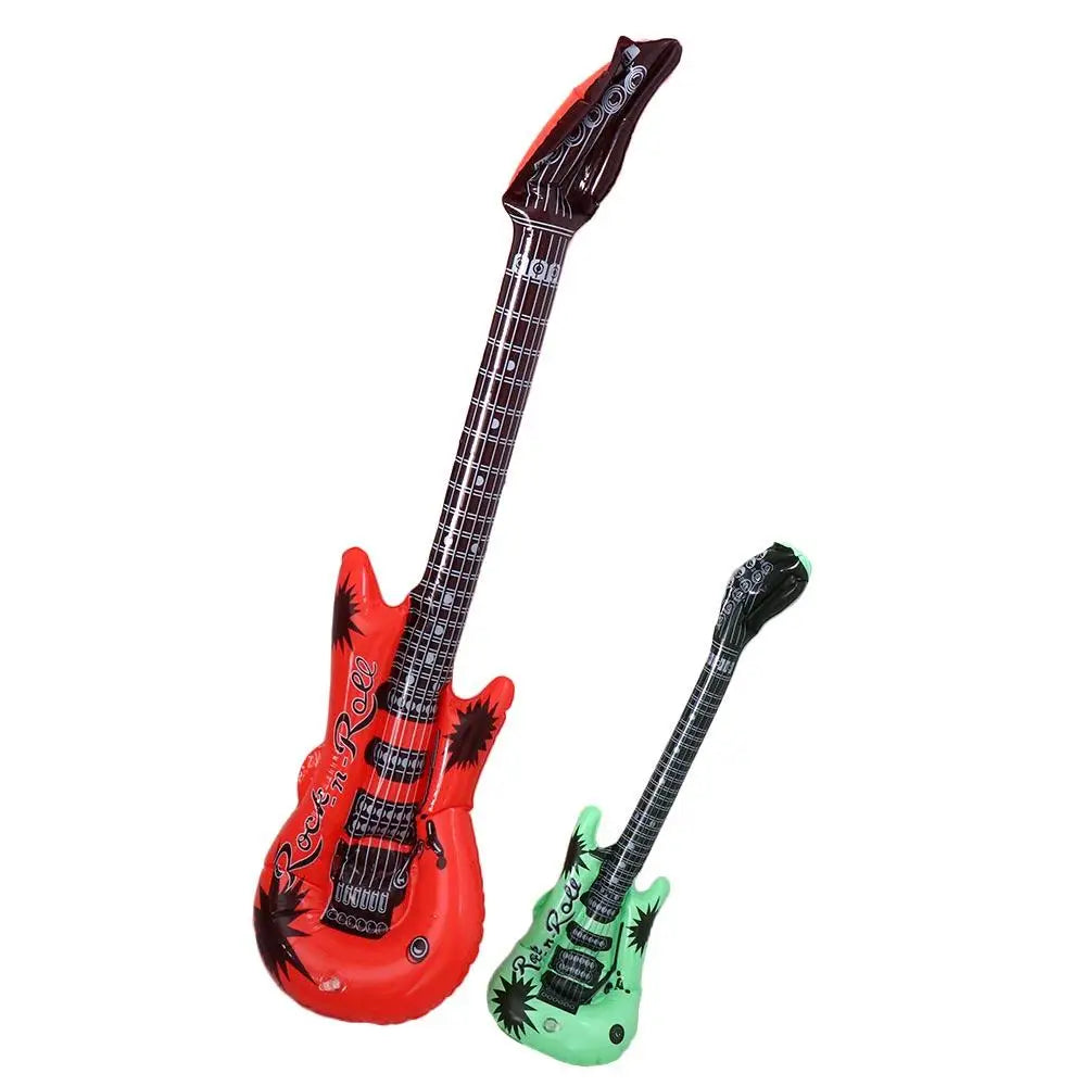 PVC Inflatable Musical Instrument Toys Random Color Inflatable Inflatable Guitar Balloon Creative Decorative