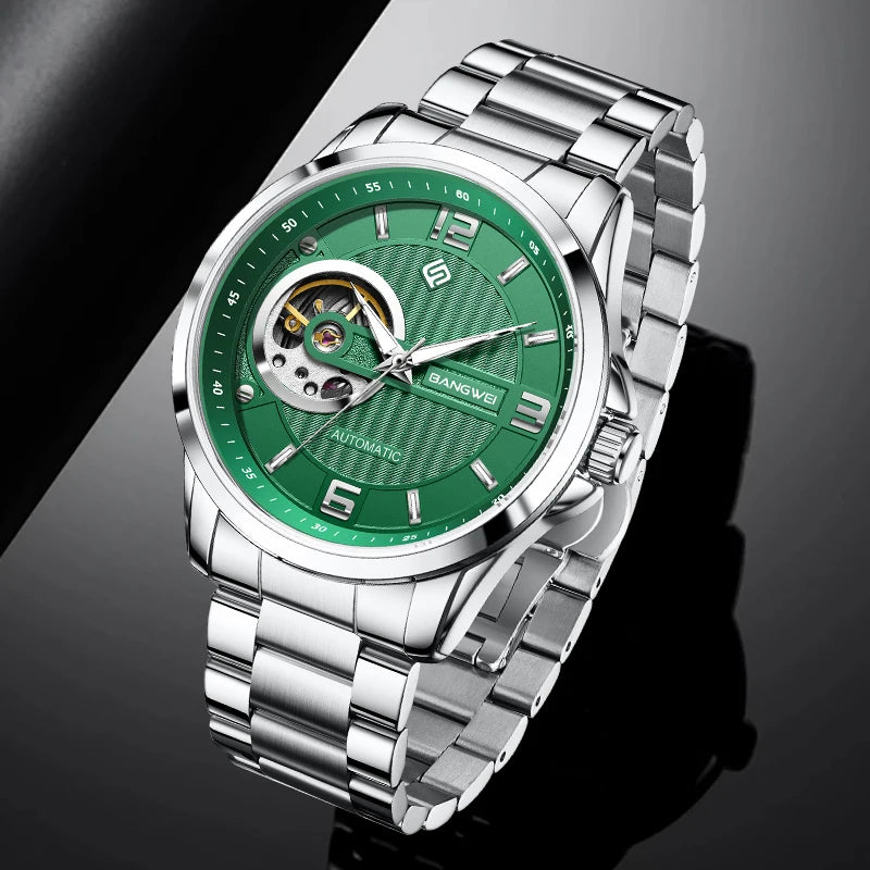 LIGE Fashion Luxury Mechanical Wristwatches Business Automatic Movement Hollow Waterproof Classic Casual Man Watch Reloj Hombre