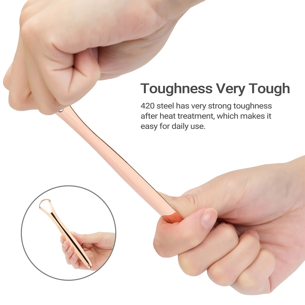 1/2/3/4pcs Tongue Scrapers for Adults Tough Metal Tongue Cleaner w/Storage Case Stainless Steel Tongue Scrubber for Fresh Breath