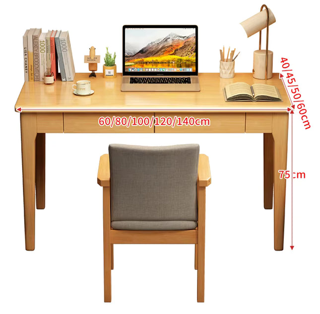Solid Wood Computer Desk Home Office Table
