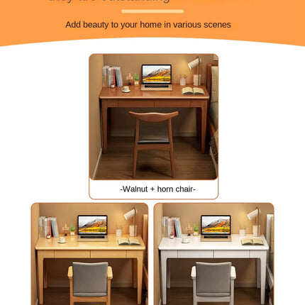 Solid Wood Computer Desk Home Office Table