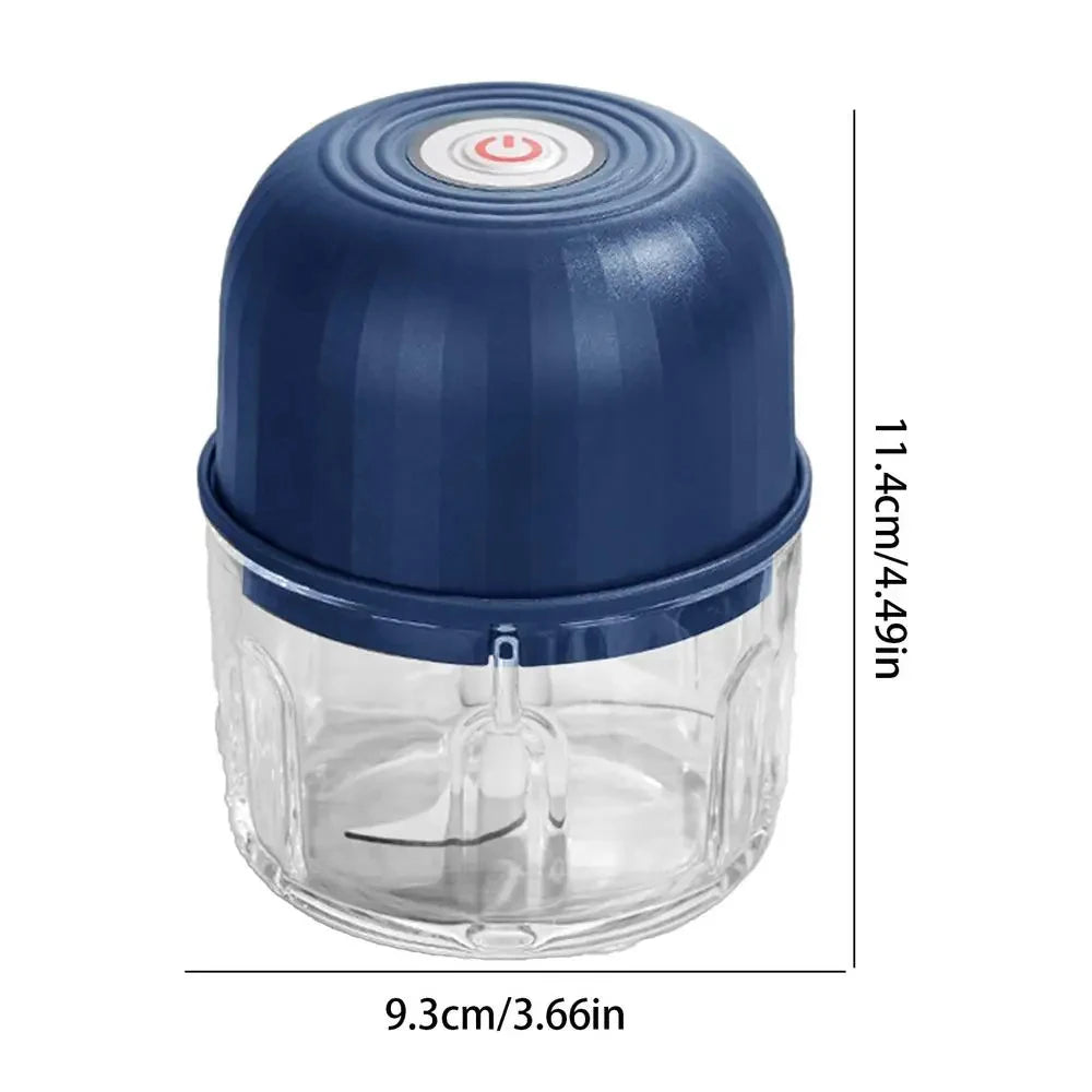 1 set of garlic puree machine 260ml wireless rechargeable electric vegetable chopper garlic grinder kitchen tool food mixer