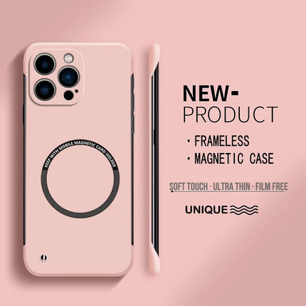 Iphone Ultra Thin Hard PC Magnetic Frameless for all iphone Case with Magsafe