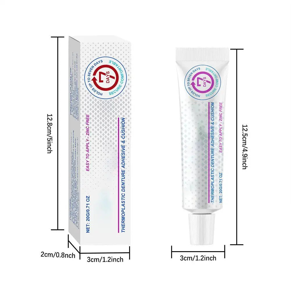 Cushion Grip Thermoplastic Denture Adhesive Improves Denture Fit Comfort & Stability Non-Glue Adhesive Hold Denture Adhesive