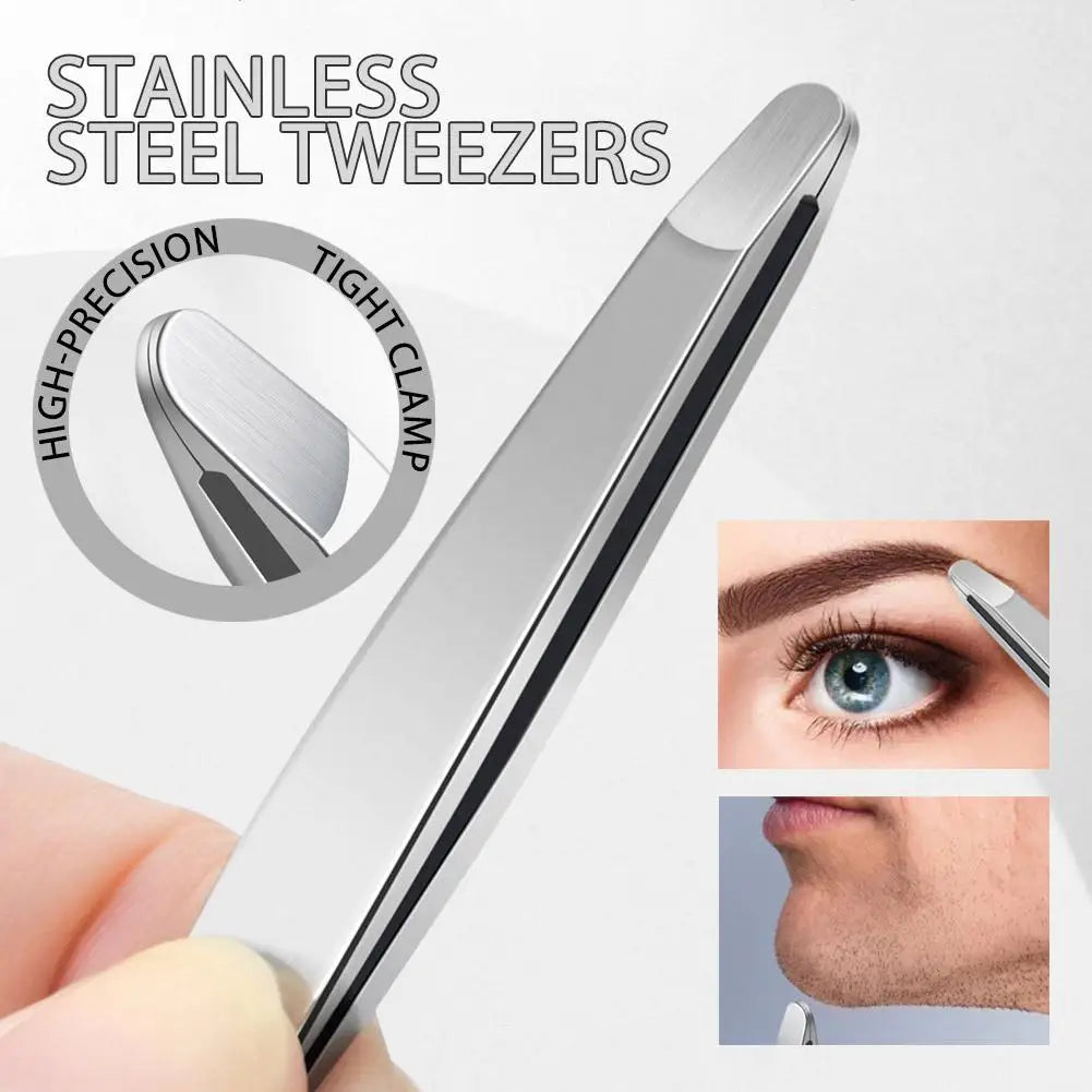 Eyebrow Hair Tweezers, Hair Clippers Grooming Scissor for Men and Women, Stainless Steel Eyebrow Clippers Tweerzers