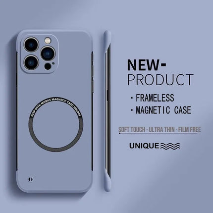Iphone Ultra Thin Hard PC Magnetic Frameless for all iphone Case with Magsafe