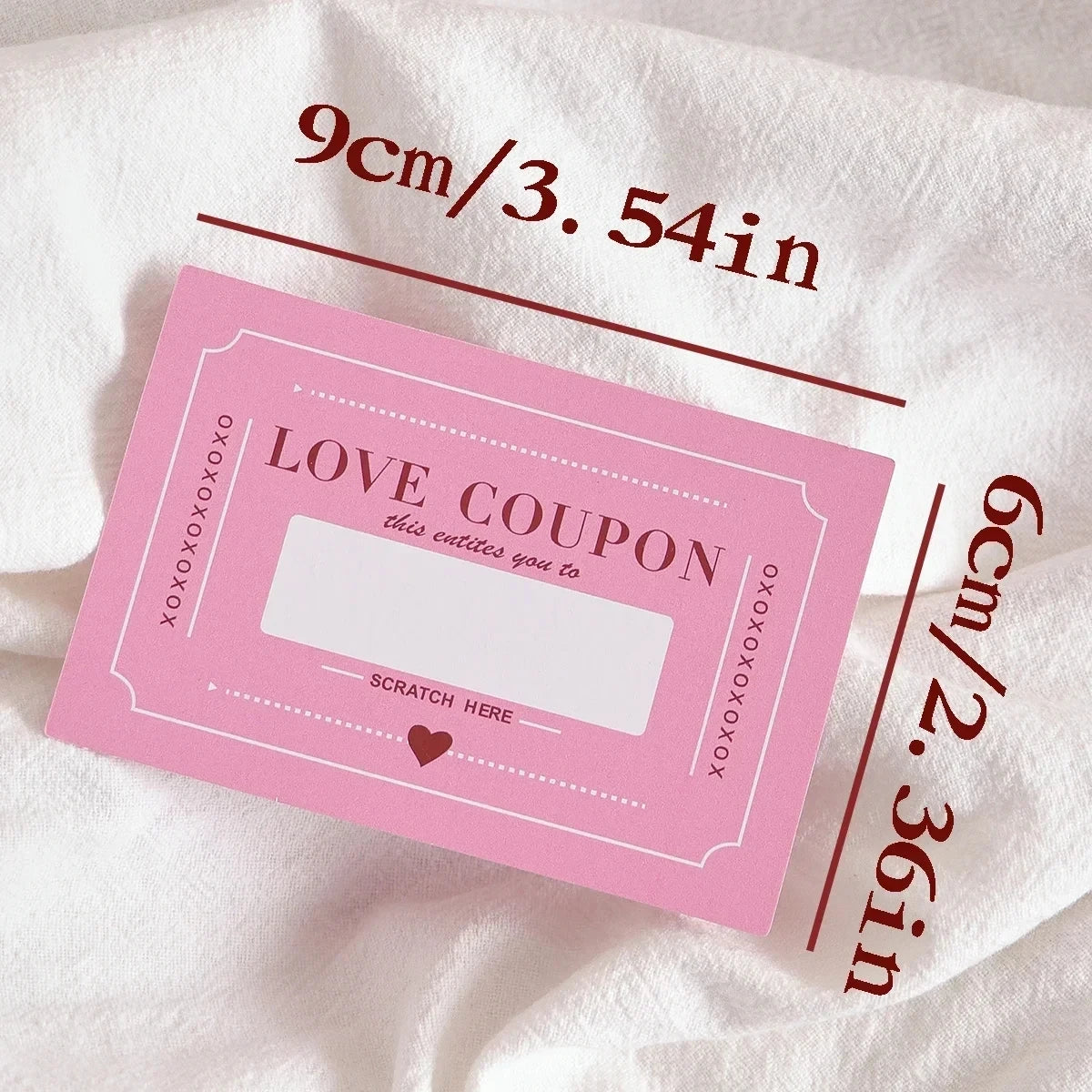 10 /20 PScratch Valentines Day Card Love Coupons Love Note Scratch Off Cards Valentine'S Day Anniversary Greeting Card DIY Gifts