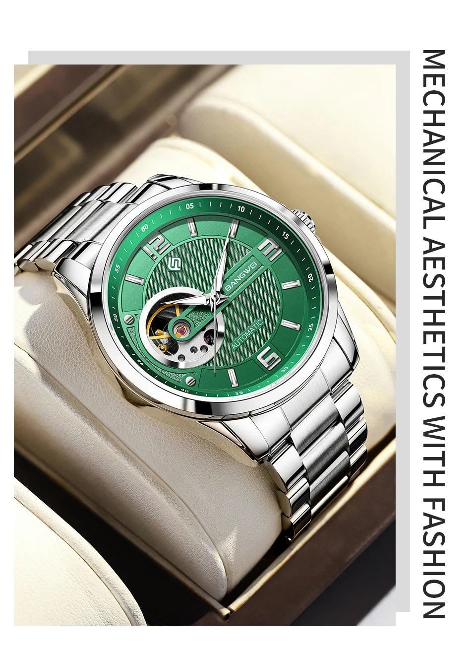 LIGE Fashion Luxury Mechanical Wristwatches Business Automatic Movement Hollow Waterproof Classic Casual Man Watch Reloj Hombre