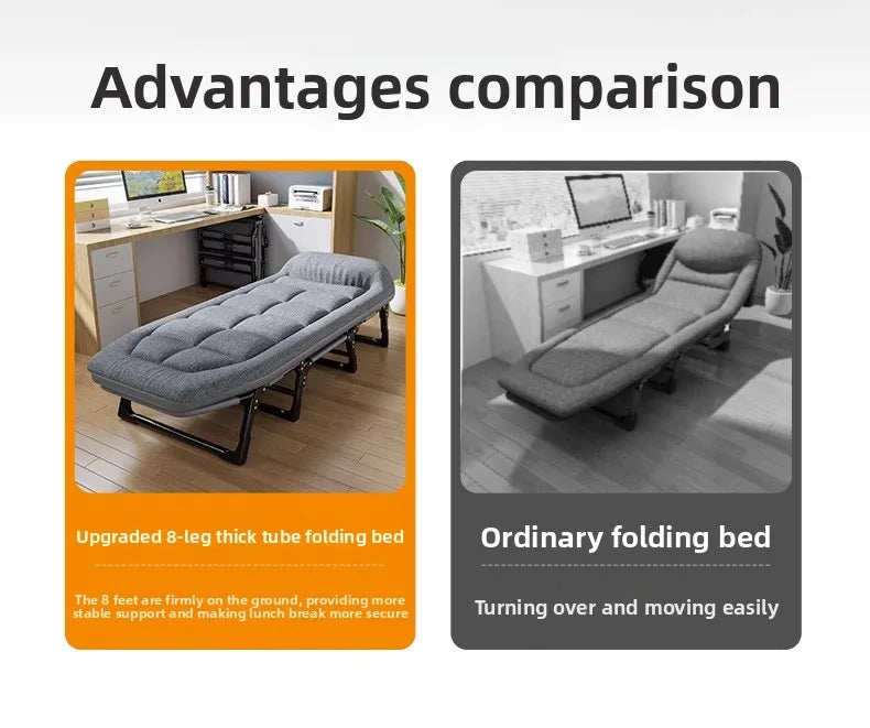 Household GoodsLunch Break Folding Bed Office Single Recliner Portable Hospital Escort March Dual-purpose Nap Bed