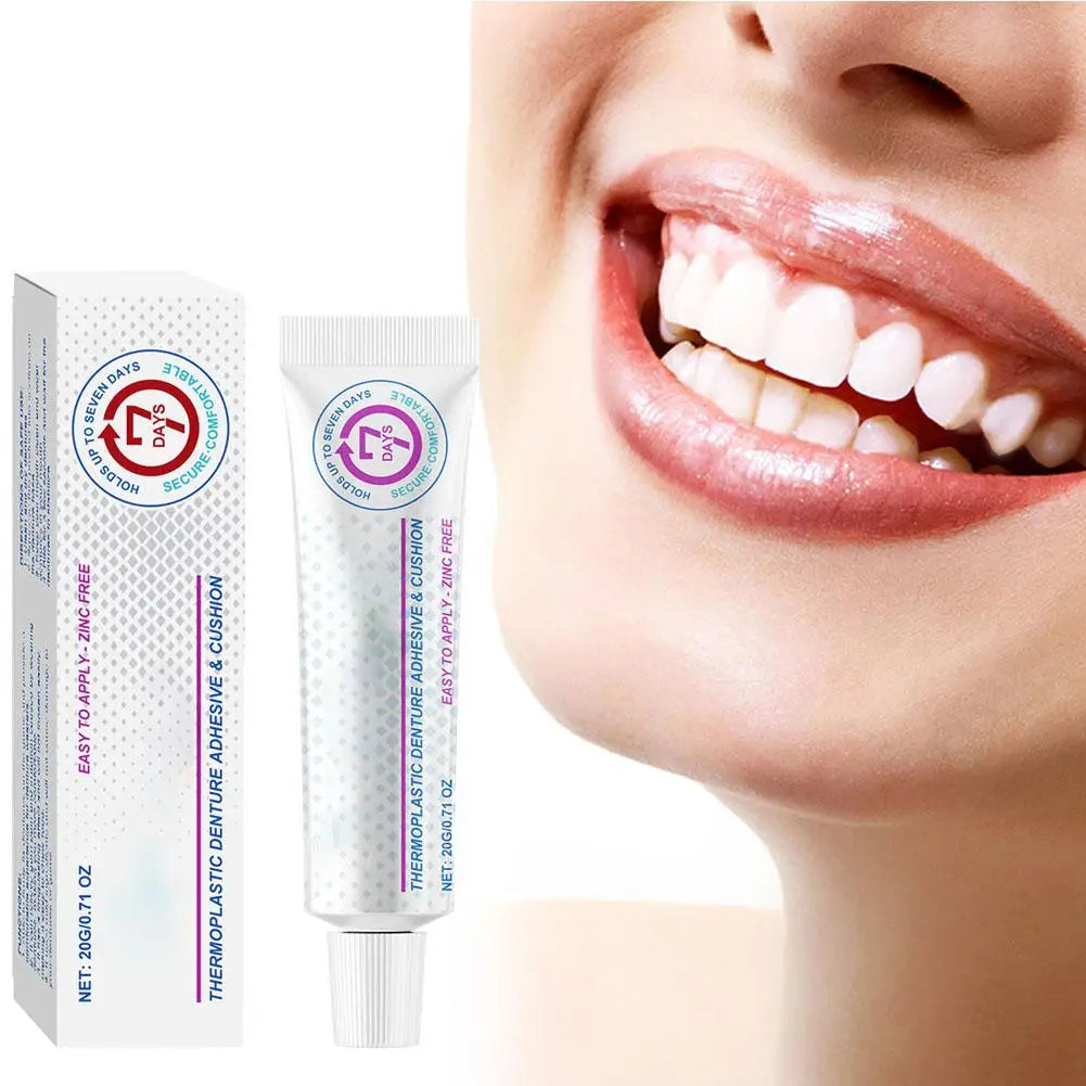 Cushion Grip Thermoplastic Denture Adhesive Improves Denture Fit Comfort & Stability Non-Glue Adhesive Hold Denture Adhesive