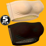 Invisible Women Breathable Mesh Tube Bra Seamless High Elastic Wrapped Sexy Strapless Chest Wraps Tube Tops Pregnant Mothers Bra