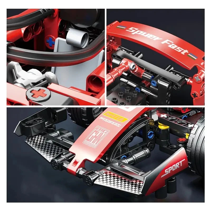 2025 Technical NEW F1 Racing Car Building Blocks Set MOC Model Kit DIY Assembly Bricks Creative Educational Toys For Children