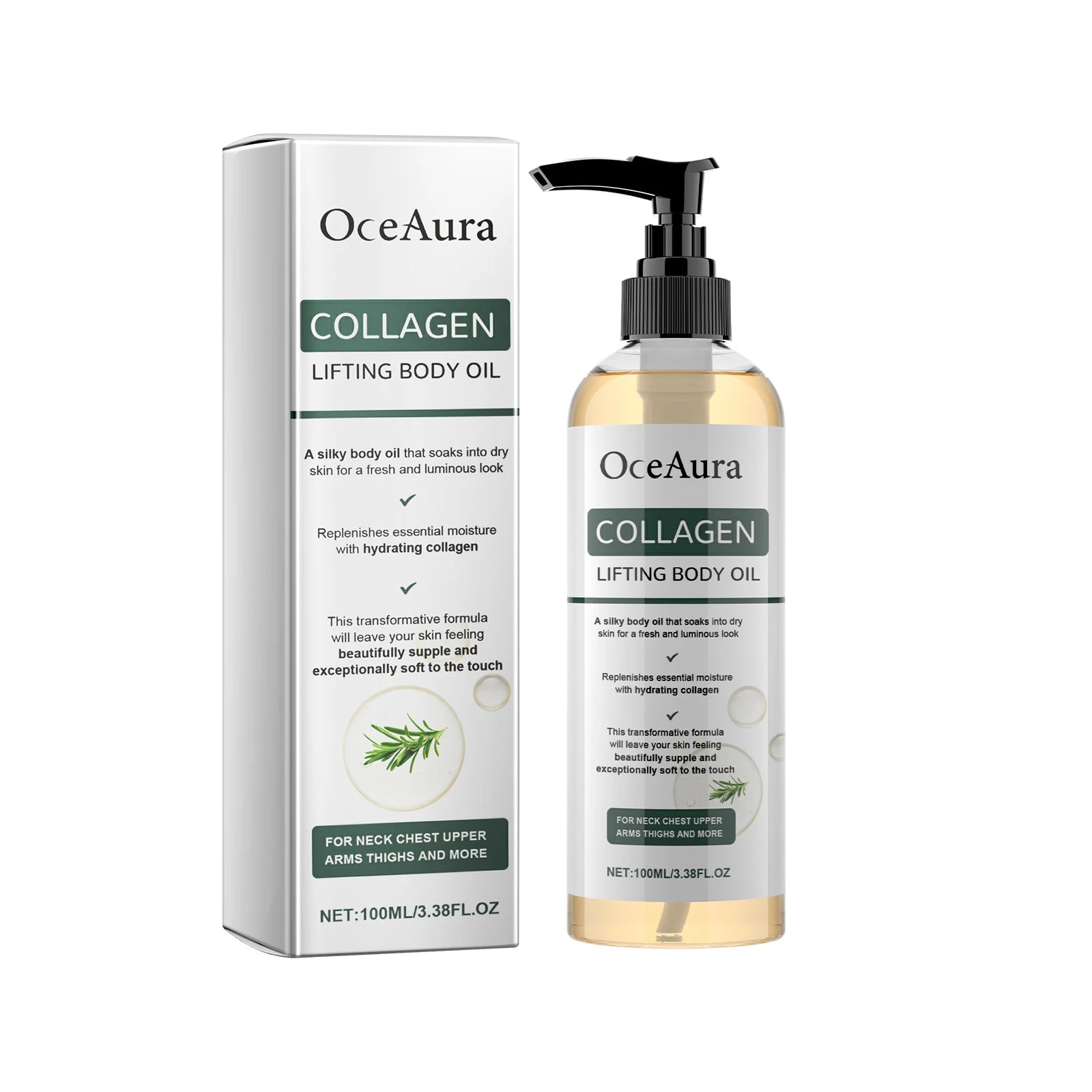 Collagen Firming Body Oil Deep Hydration Moisturizing Firming Arm Belly ＆ Excess Fat Whole Body Skin Massage Essential Oil 100ml