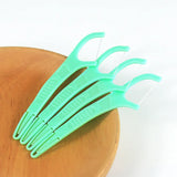 100pcs Mint Flavor Dental Floss Safe High-Grade Toothpick Stick Picks Plastic Toothpicks Ultrathin Peppermint Flavor Teeth Floss