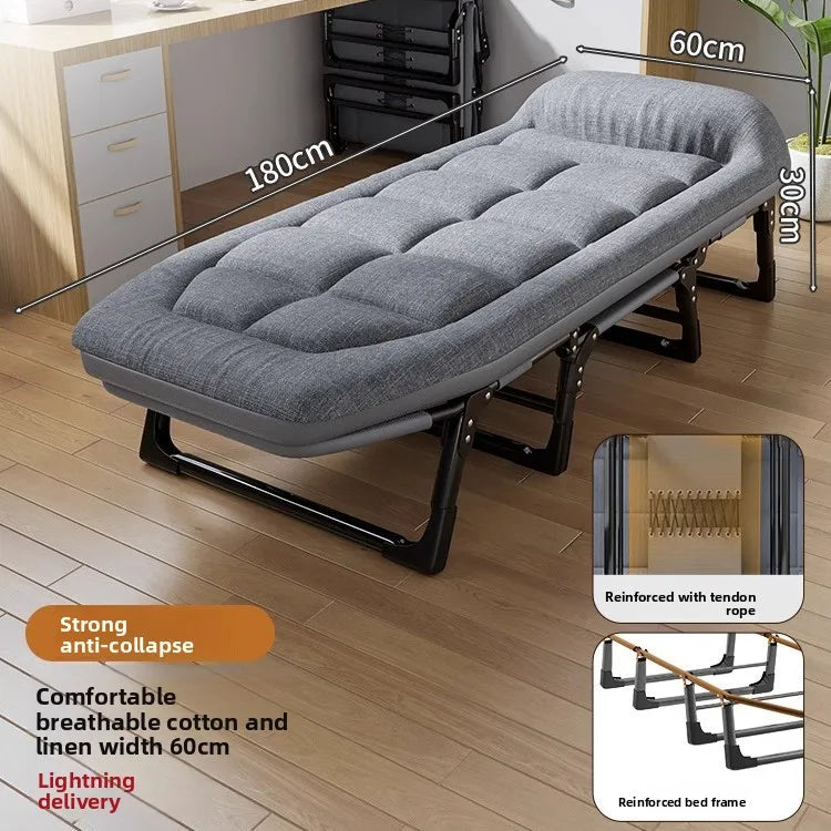 Household GoodsLunch Break Folding Bed Office Single Recliner Portable Hospital Escort March Dual-purpose Nap Bed