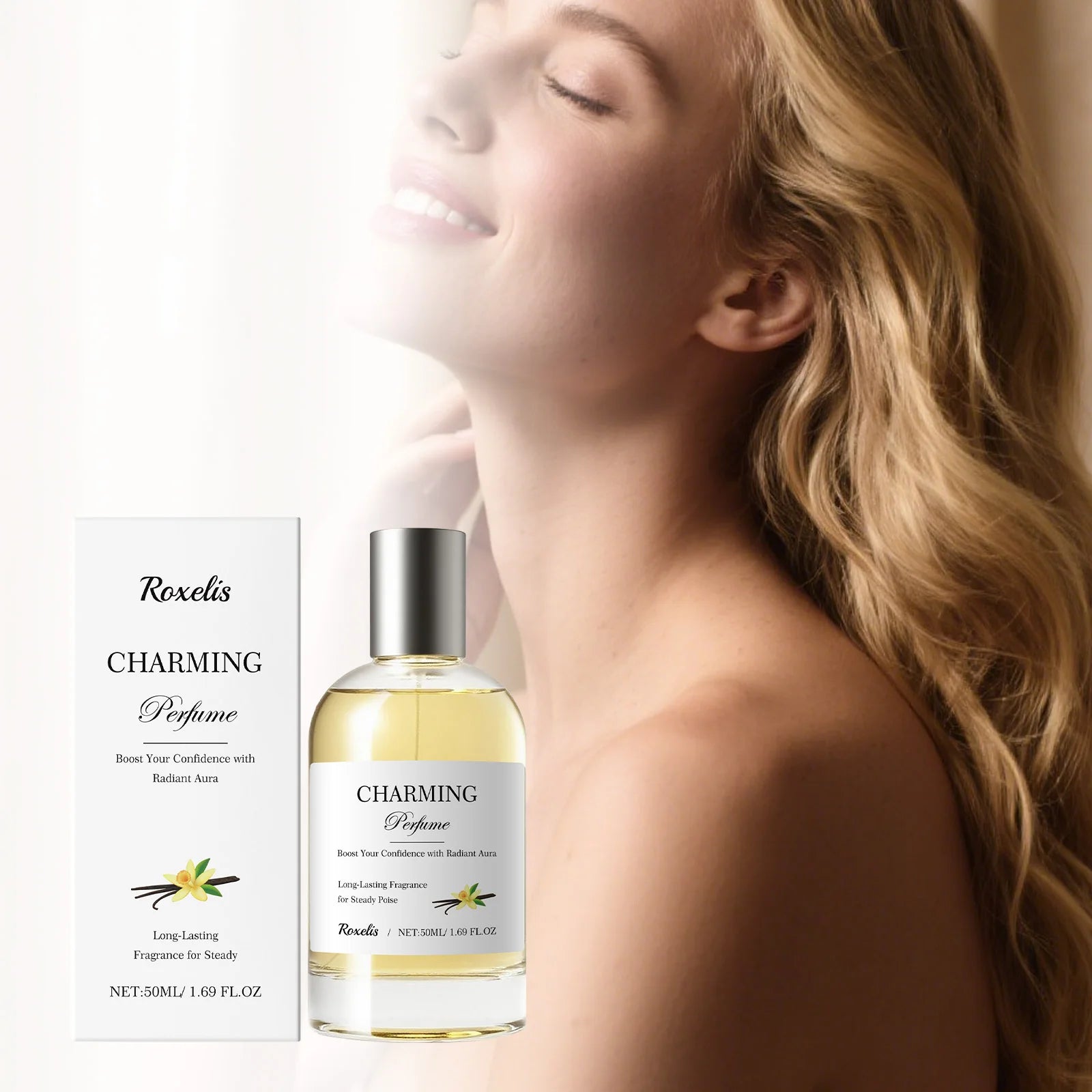 Roxelis Charming Women Perfume Amber Vanilla Fresh Floral Scent Suitable for All Occasions Long Lasting EDT 50ml