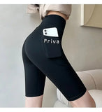 Ladies Yoga Shorts High Waist Tight Fitness 2-in-1 Workout Streetwear Casual Gym Running Activewear Comfy Shorts