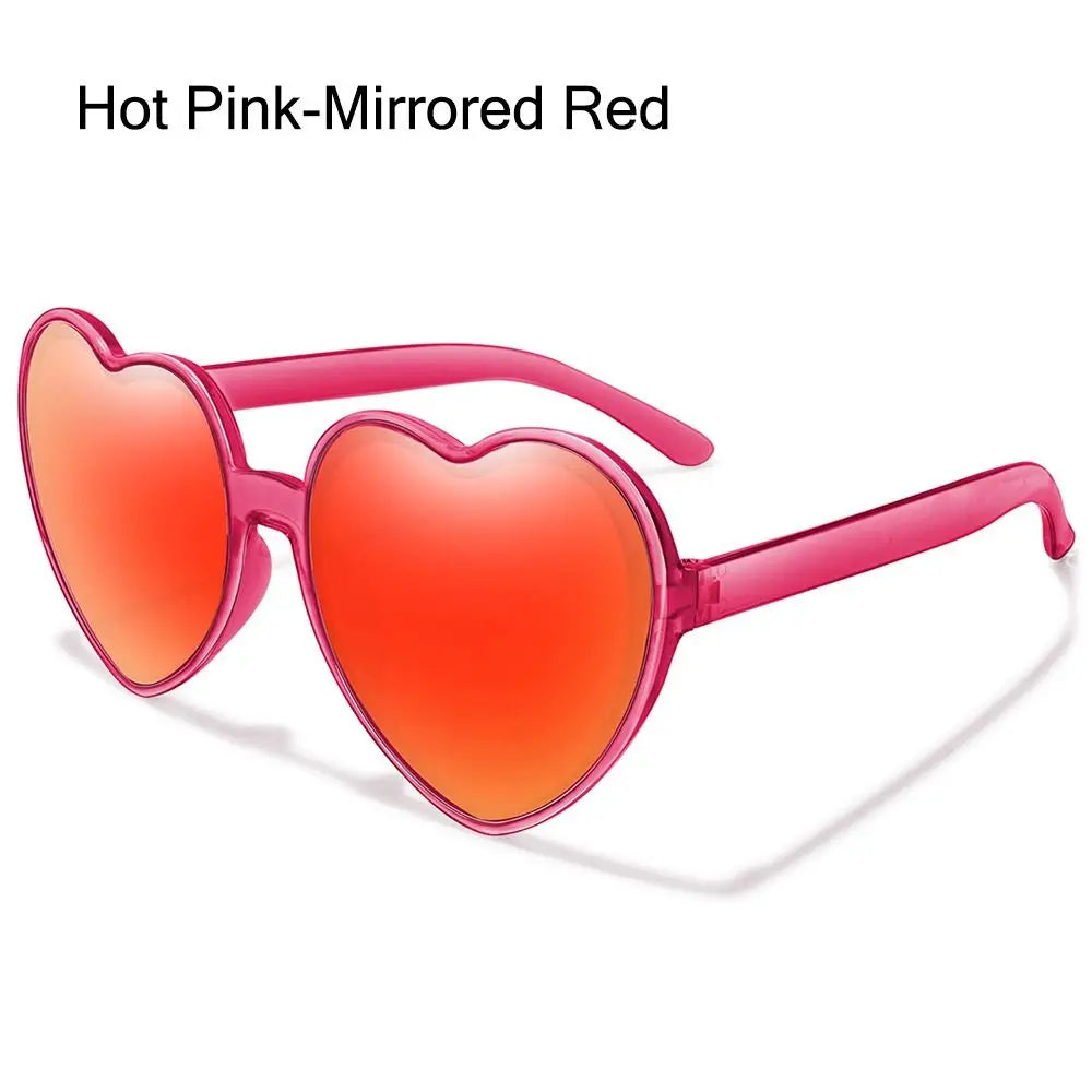 Trendy Cosplay Party Glasses Eyewear Heart-Shaped Sunglasses UV400 Protection Heart Sunglasses for Women Clout Goggle