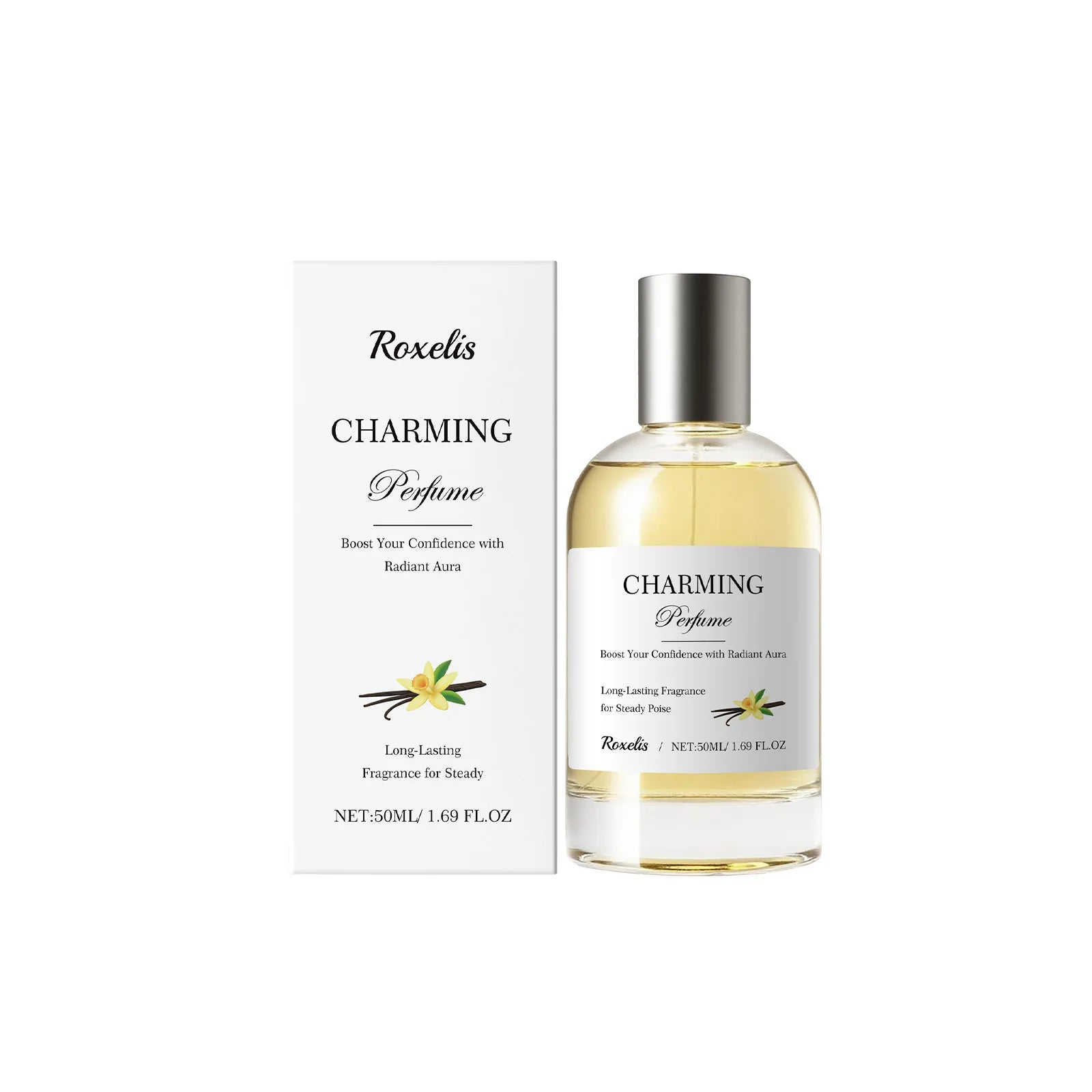 Roxelis Charming Women Perfume Amber Vanilla Fresh Floral Scent Suitable for All Occasions Long Lasting EDT 50ml