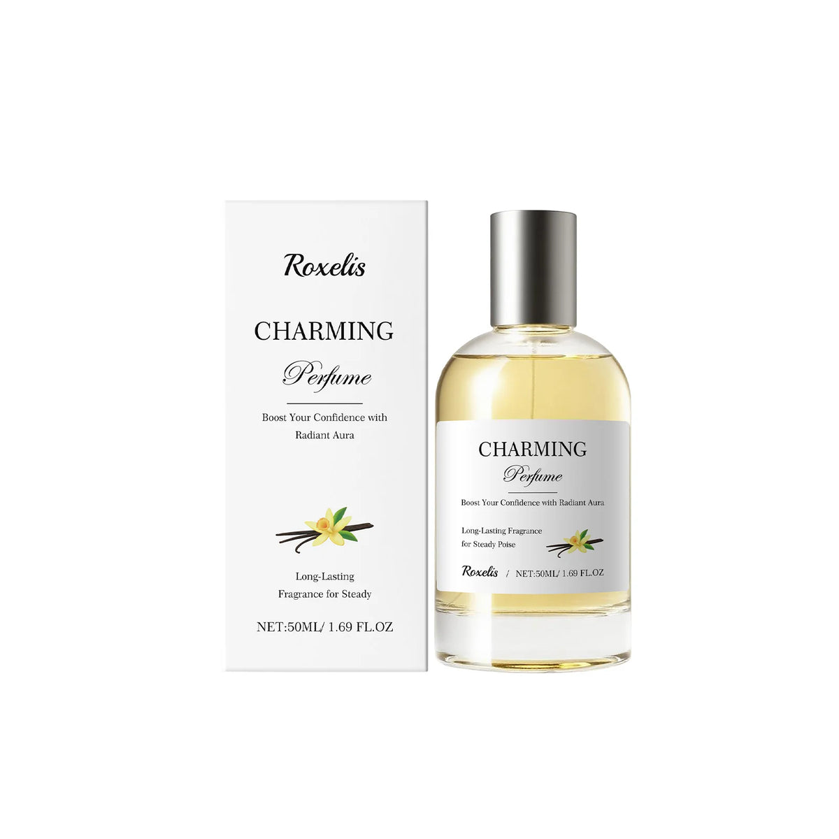 Roxelis Charming Women Perfume Amber Vanilla Fresh Floral Scent Suitable for All Occasions Long Lasting EDT 50ml