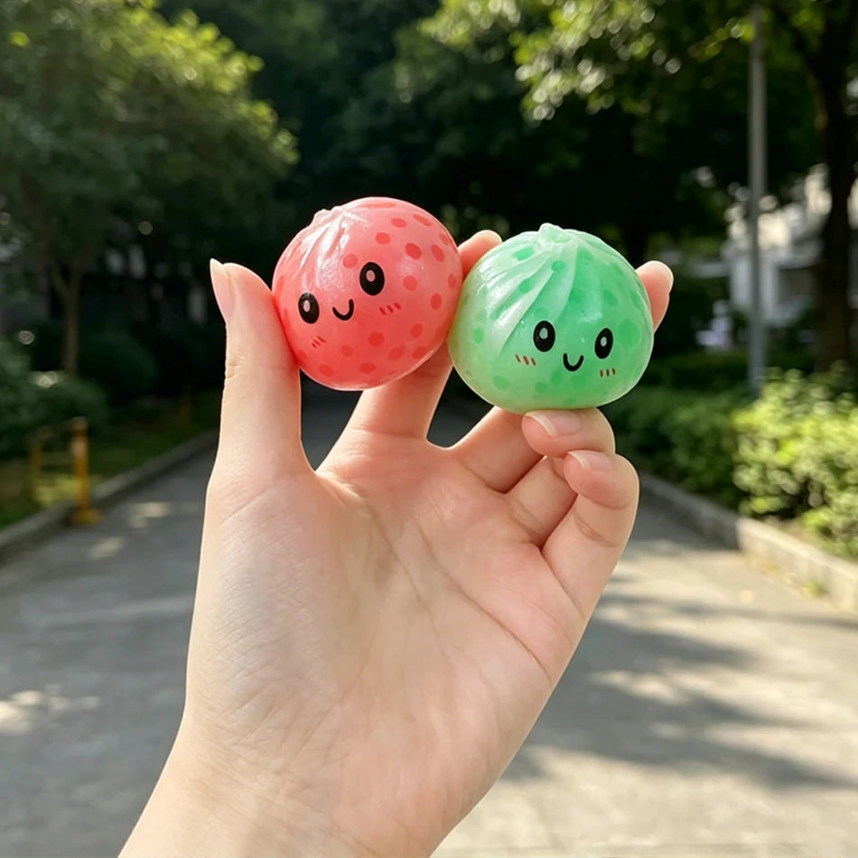 Blind Box Colorful Glitter Dumpling Glitter Dumpling Squishy with Box Mini Dumplings Sensory Squeeze Toy for Stress Relief