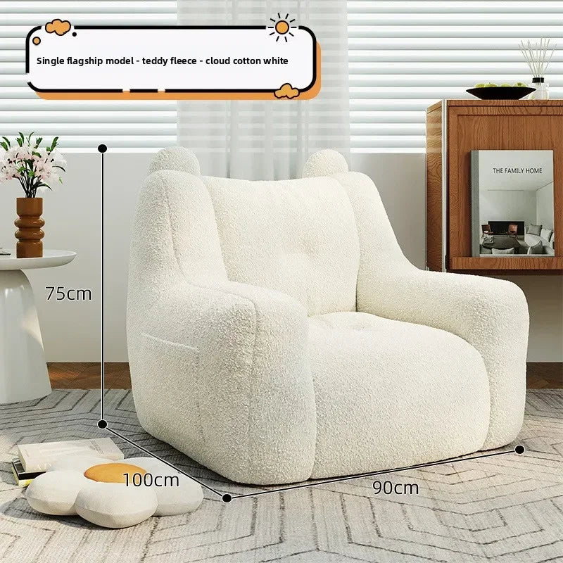 Adult sofa lazy sofa chair reading book corner small sofa chair bedroom cartoon lazy seat