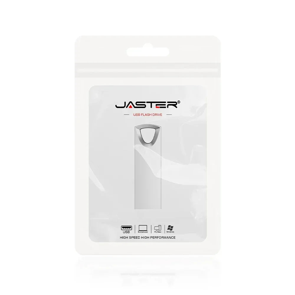 JASTER Metal USB Flash Drive 64GB Creative Business Gifts Memory Stick Mini Black Pen Drive 32GB Golden Key Chain Business Gift