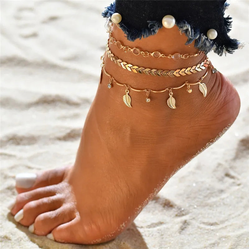 Modyle Fine Sexy Anklet Ankle Bracelet Cheville Barefoot Sandals Foot Jewelry Leg Chain On Foot Pulsera Tobillo For Women