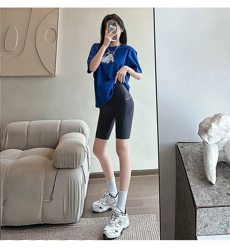 Ladies Yoga Shorts High Waist Tight Fitness 2-in-1 Workout Streetwear Casual Gym Running Activewear Comfy Shorts