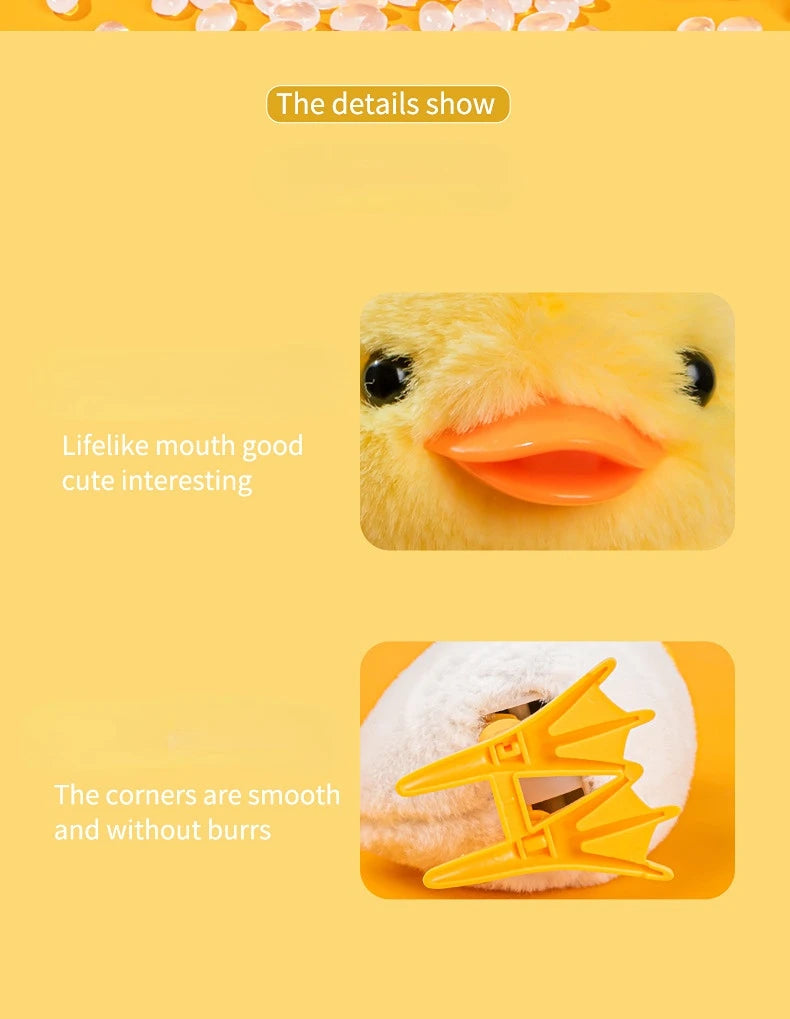 Little Duck Wind Up Toys Yellow Jumping Chick Cute Plush Simulation Educational Walking Chicken Interesting Toy For Kids