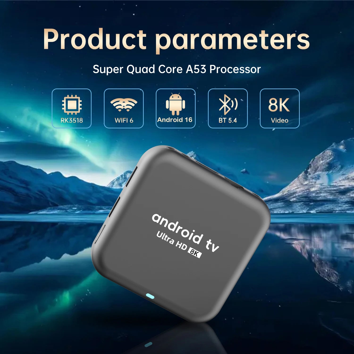 Android 16 Smart TV Box Q18 RK3518 Chip 8GB+256GB 8K Media Player Google Voice Assistant Dual WiFi BT 6.0 Very Fast Set Top Box