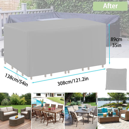 200 Sizes Outdoor Furniture Cover UV Protection Terrace Garden Chair Dust Cover Table Protector