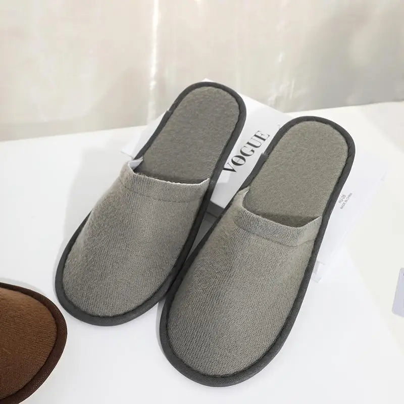 Women Indoor Slipper travel portable Spa Hotel Slipper Spring Summer shoes Woman House Flat Floor Soft Silent Slides for Bedroom