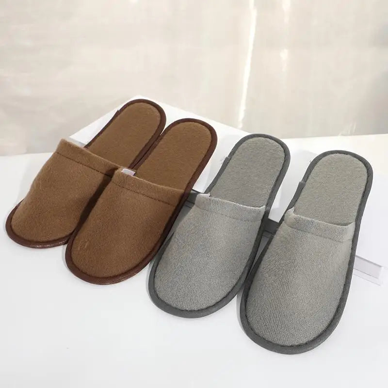 Women Indoor Slipper travel portable Spa Hotel Slipper Spring Summer shoes Woman House Flat Floor Soft Silent Slides for Bedroom