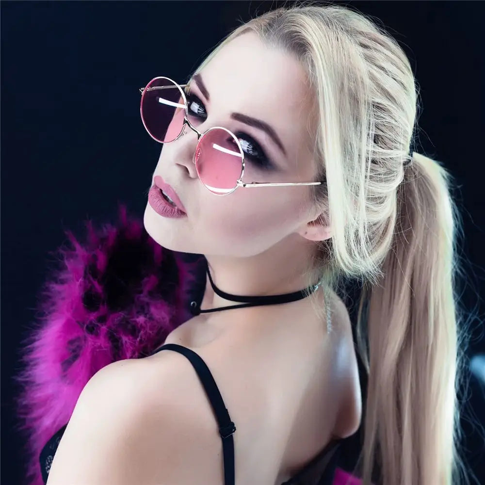 Fashion Party Hippie Round Sunglasses Metal Sunglasses Circle Glasses Eyewear