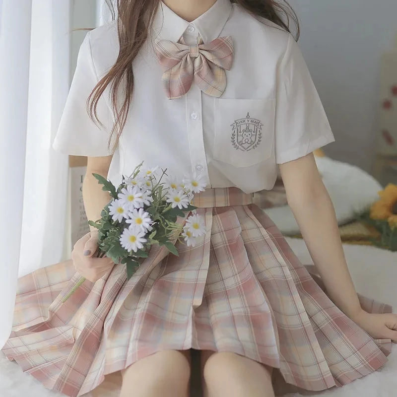 ZOKI Plaid Women Pleated Skirt Bow Knot Summer High Waist Preppy Girls Dance Mini Skirt Cute A Line Harajuku Sexy Japan Faldas