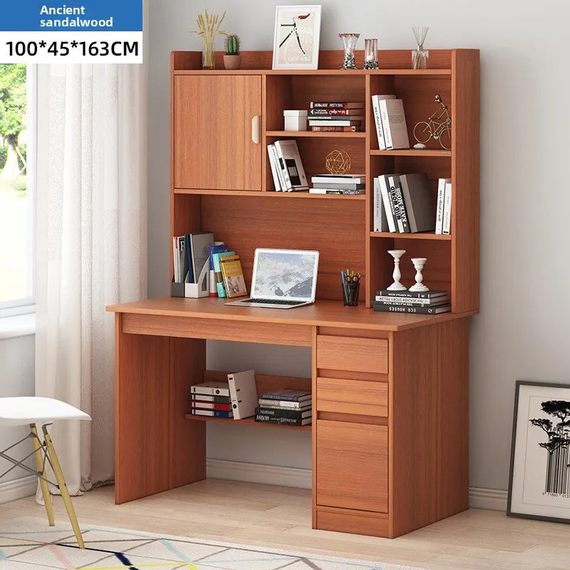 Precise Desk Home Modern Simple Bookshelf Integrated Student Bedroom Learning to Write With Drawing Desk Office Computer Desk