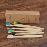 10Pcs Colorful Toothbrush Natural Bamboo Tooth Brush Sets Soft Bristle Charcoal Teeth Eco Bamboo Toothbrushes Dental Oral Care