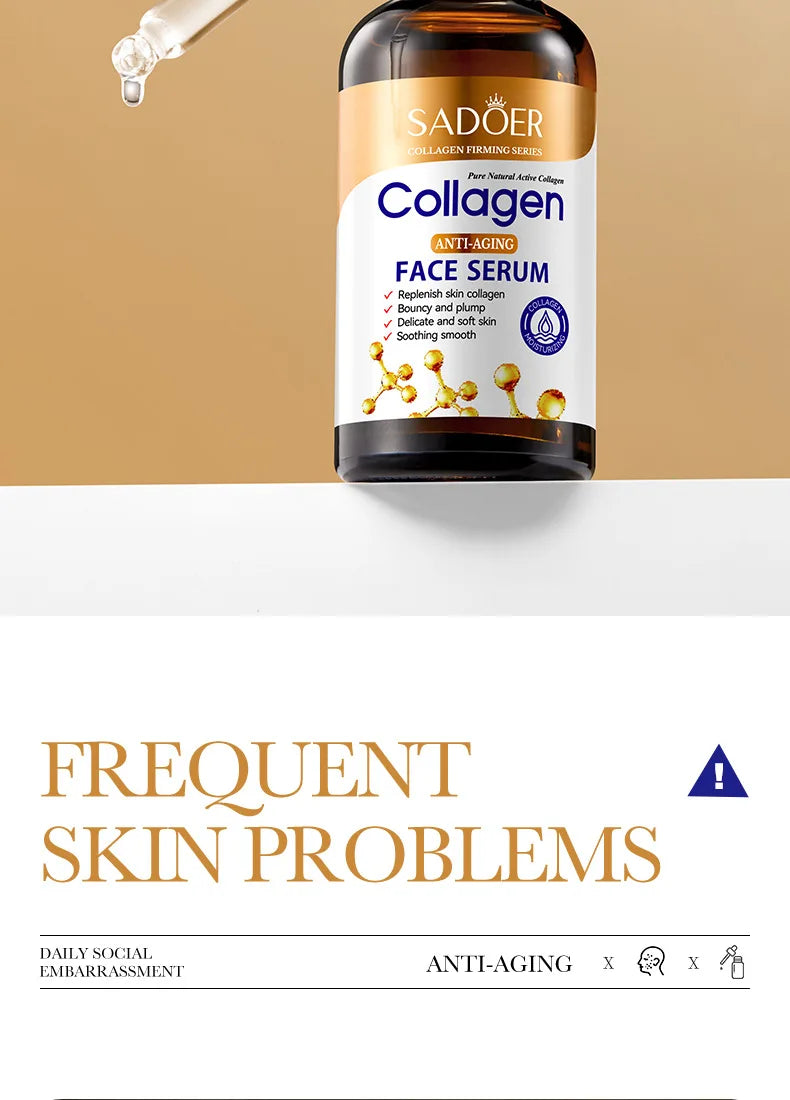 SADOER Collagen Skin Care Sets Anti Wrinkles Serum for Face Moisturizing Anti-aging Anti Dark Circles Eye Cream Skin Care Kit