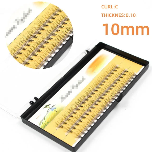 60 bundles/box individual lashes, 10D 0.07/0.1thick clusters eyelash extension, natural false eyelashes, makeup lashes wholesale